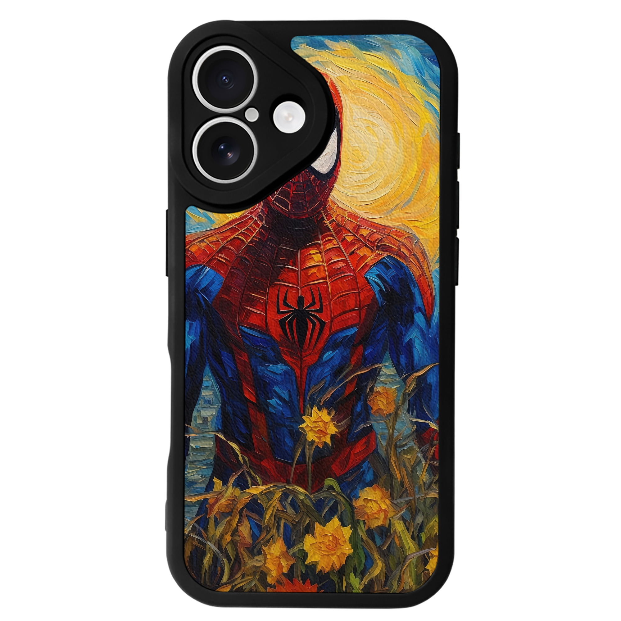 （画像用） Spider Man スパイダーマン 【iPhone 16シリーズ対応】シリコンスマホケース（レザー調） 材質：シリコン